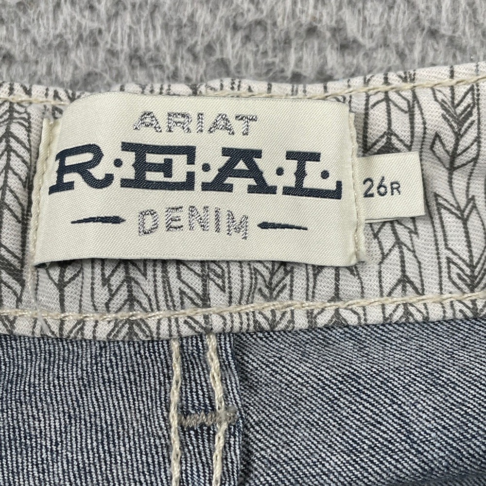 Ariat Jeans Womens 26R Blue REAL Mid Rise Bootcut Gemstone Performance Denim - Picture 3 of 12
